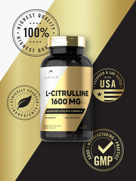 Carlyle L Citrulline 1600mg avec des accessoires de fitness