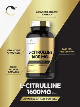 Carlyle L Citrulline 1600mg capsules dans un pot