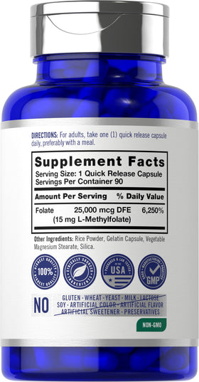 Carlyle L Methylfolate 15mg capsules côté