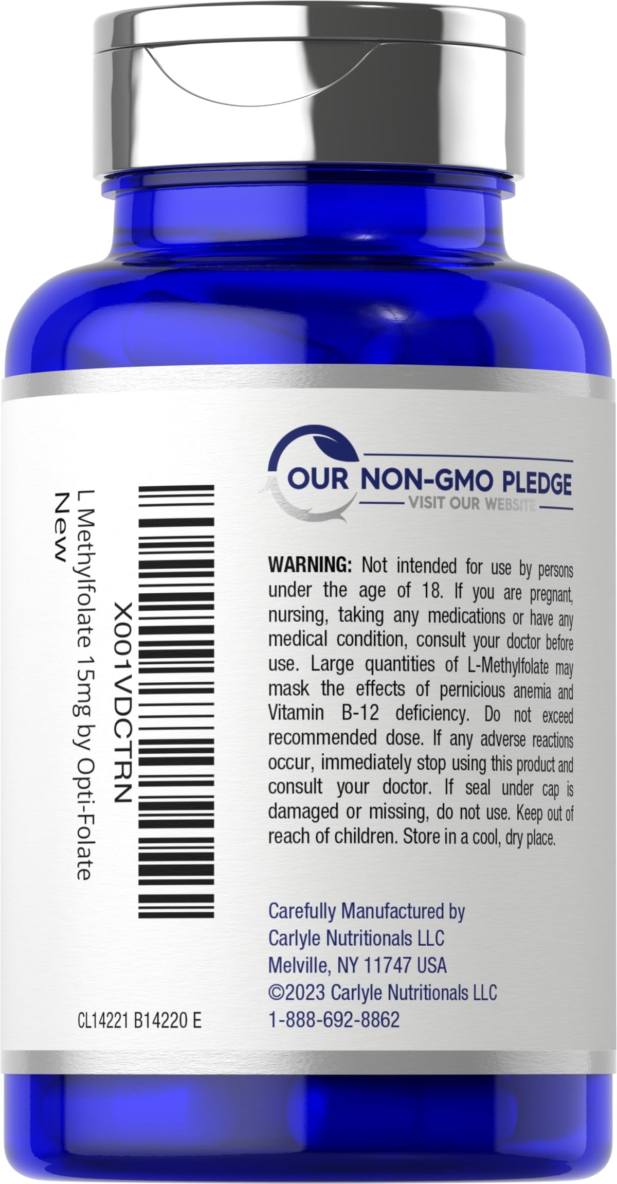 Carlyle L Methylfolate 15mg close-up of capsules
