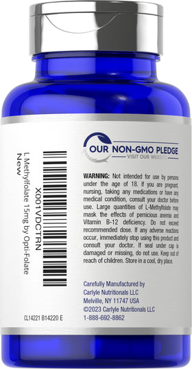 Carlyle L Methylfolate 15mg close-up of capsules