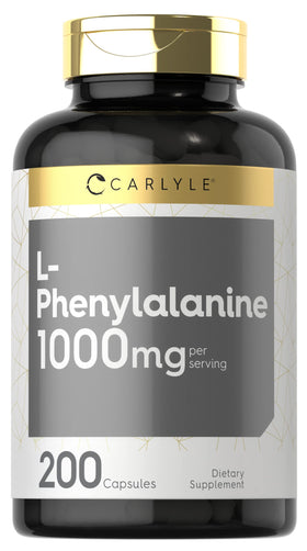 Carlyle L-Phénylalanine 1000 mg 200 capsules vue de face