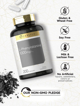 Carlyle L-Phénylalanine 1000 mg capsules en main