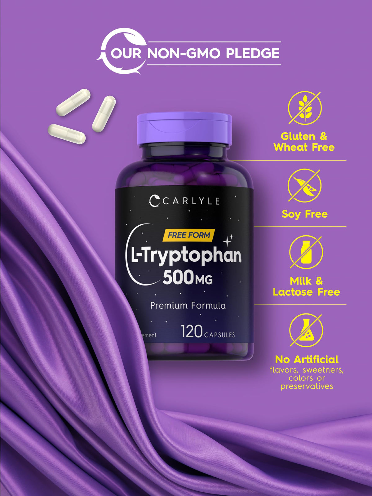 Carlyle L-Tryptophan 500mg 120 capsules dans un environnement de santé