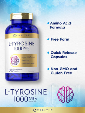 Carlyle L-Tyrosine capsules opened bottle