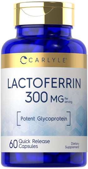 Carlyle Lactoferrine 300mg 60 Capsules, vue de face