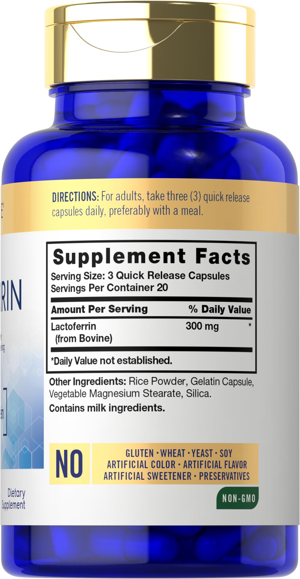 Carlyle Lactoferrine 300mg capsules dans leur emballage