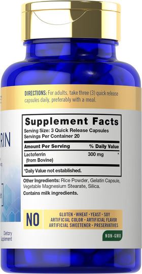 Carlyle Lactoferrine 300mg capsules dans leur emballage
