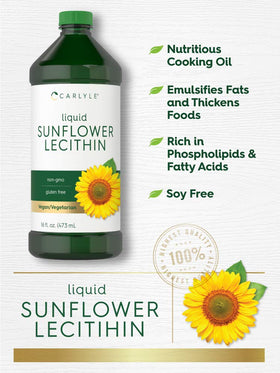 Carlyle Lécithine de Tournesol Liquide 16 fl oz vue de côté