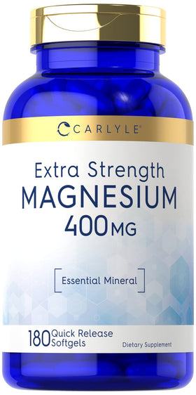 Carlyle Magnésium Oxyde 400mg 180 gélules molles devant