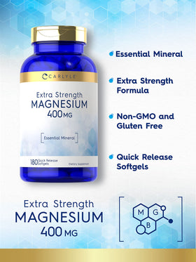 Carlyle Magnésium Oxyde 400mg gélules molles ouvertes