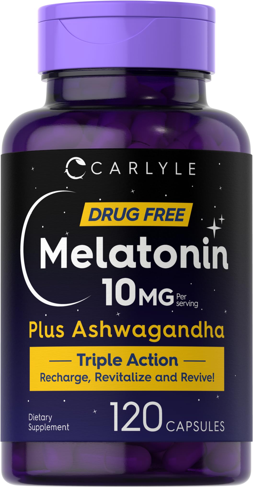 Carlyle Melatonin 10mg capsules front view