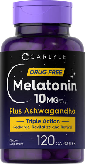 Carlyle Melatonin 10mg capsules front view