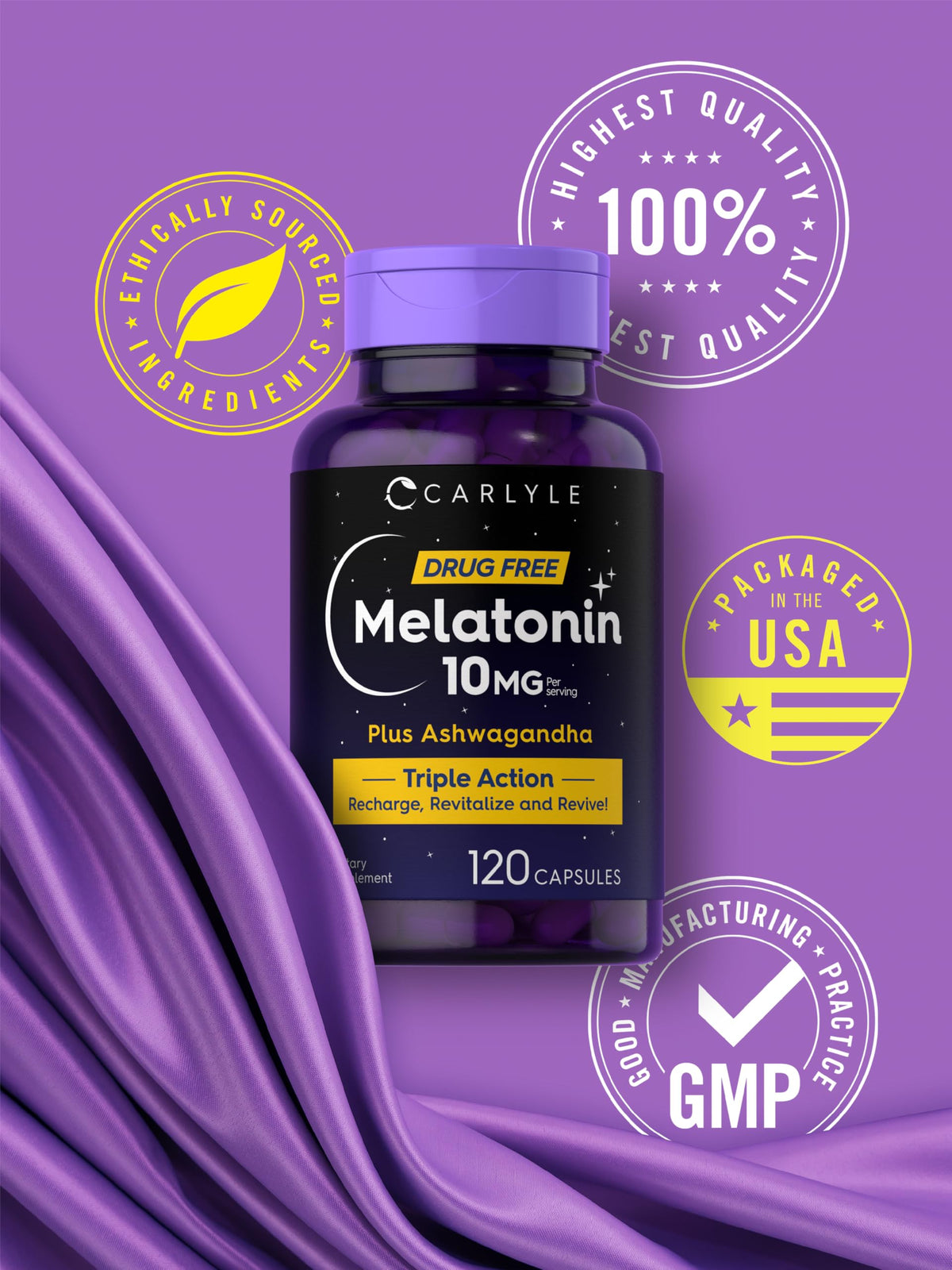 Carlyle Melatonin 10mg with Ashwagandha