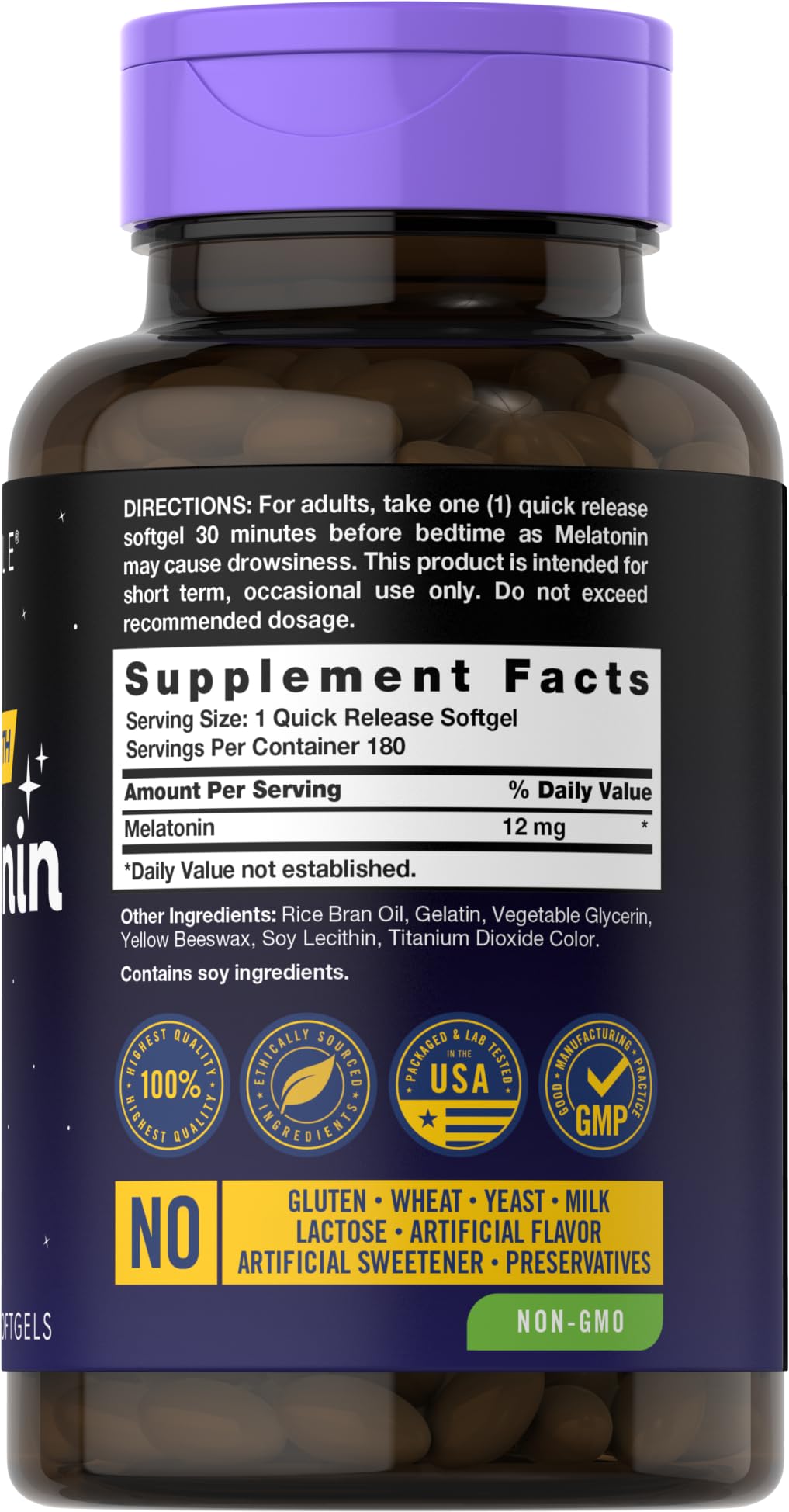 Carlyle Melatonin 12 mg capsules en milieu de vie