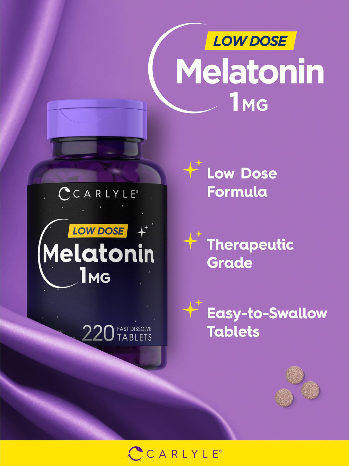 Carlyle Mélatonine 1 mg ingrédients naturels et détails du produit