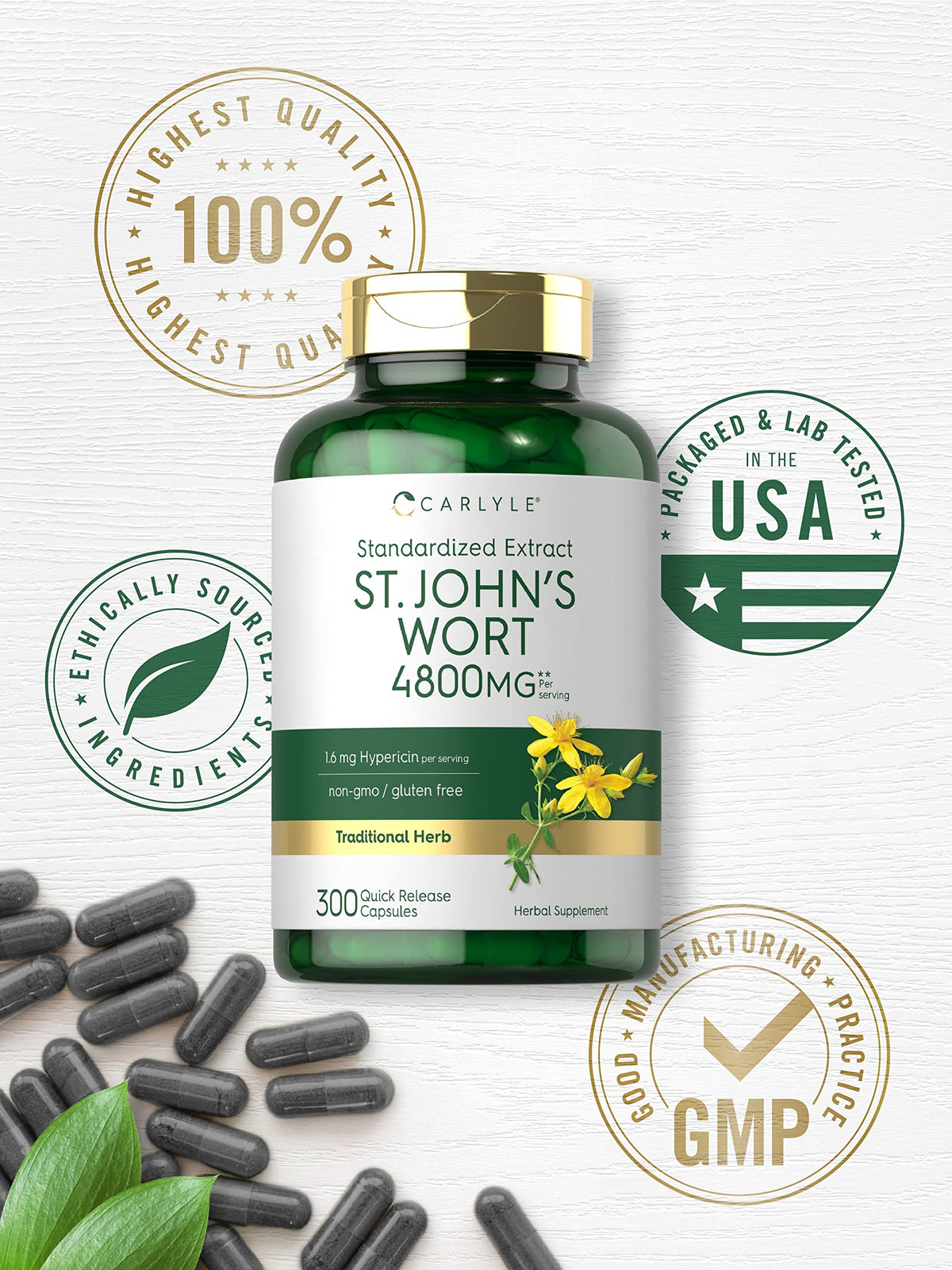 Carlyle Millepertuis 300 capsules, informations nutritionnelles