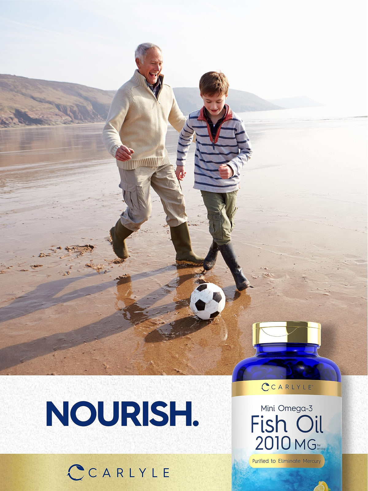 Carlyle Mini Fish Oil Softgels 2010 mg gélules avec citron