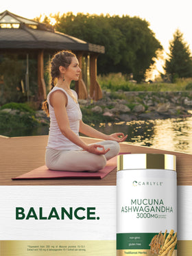 Carlyle Mucuna Pruriens sur fond blanc