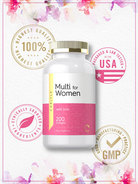 Carlyle Multivitamines Femmes, vue arrière du flacon