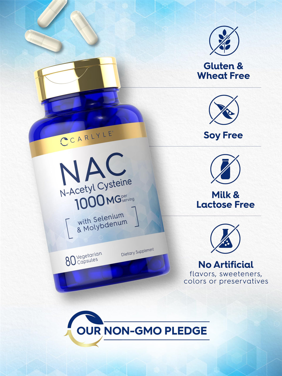 Carlyle N-Acétylcystéine 1000mg, ingrédients détaillés