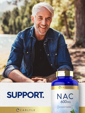 Carlyle NAC N-Acetyl Cysteine 600mg en milieu de vie active
