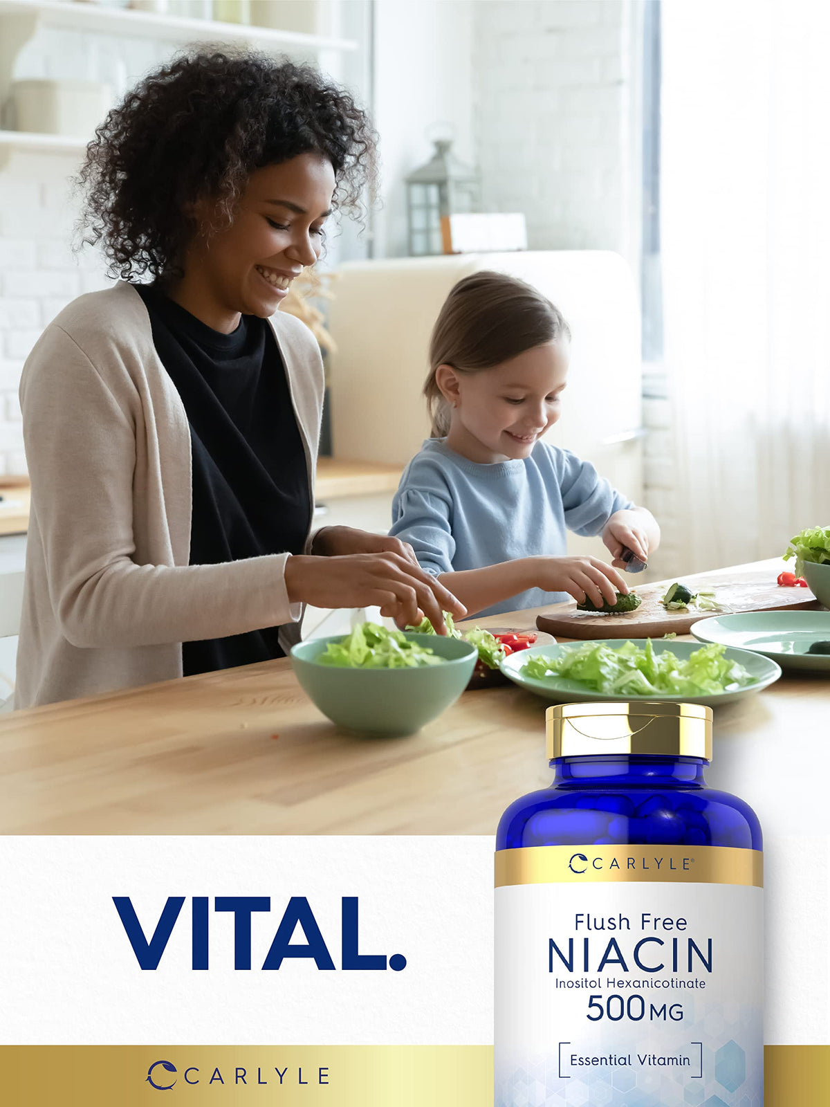 Carlyle Niacine Flush Free 500mg 220 Capsules - prise en main