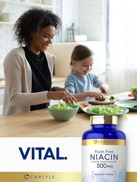 Carlyle Niacine Flush Free 500mg 220 Capsules - prise en main