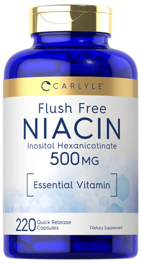 Carlyle Niacine Flush Free 500mg 220 Capsules - vue avant