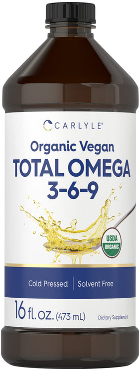 Carlyle Omega 3-6-9 huile de lin pressée à froid, vue de face