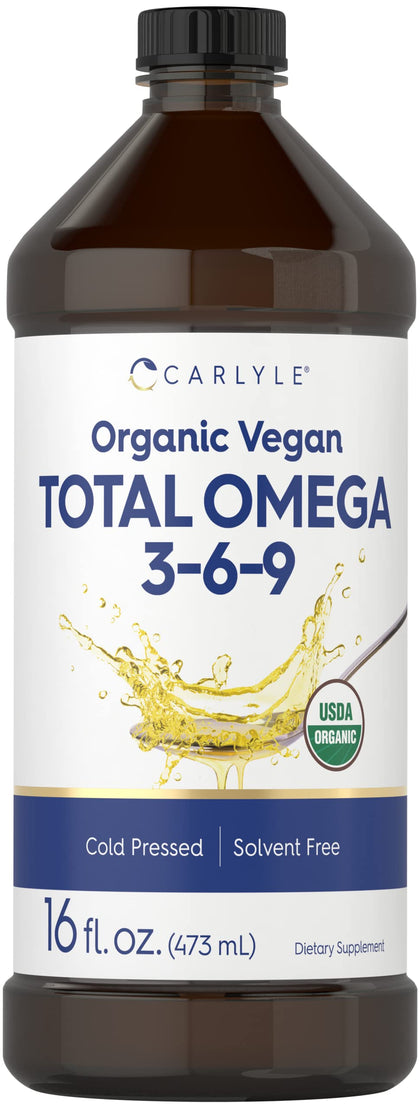 Carlyle Omega 3-6-9 huile de lin pressée à froid, vue de face