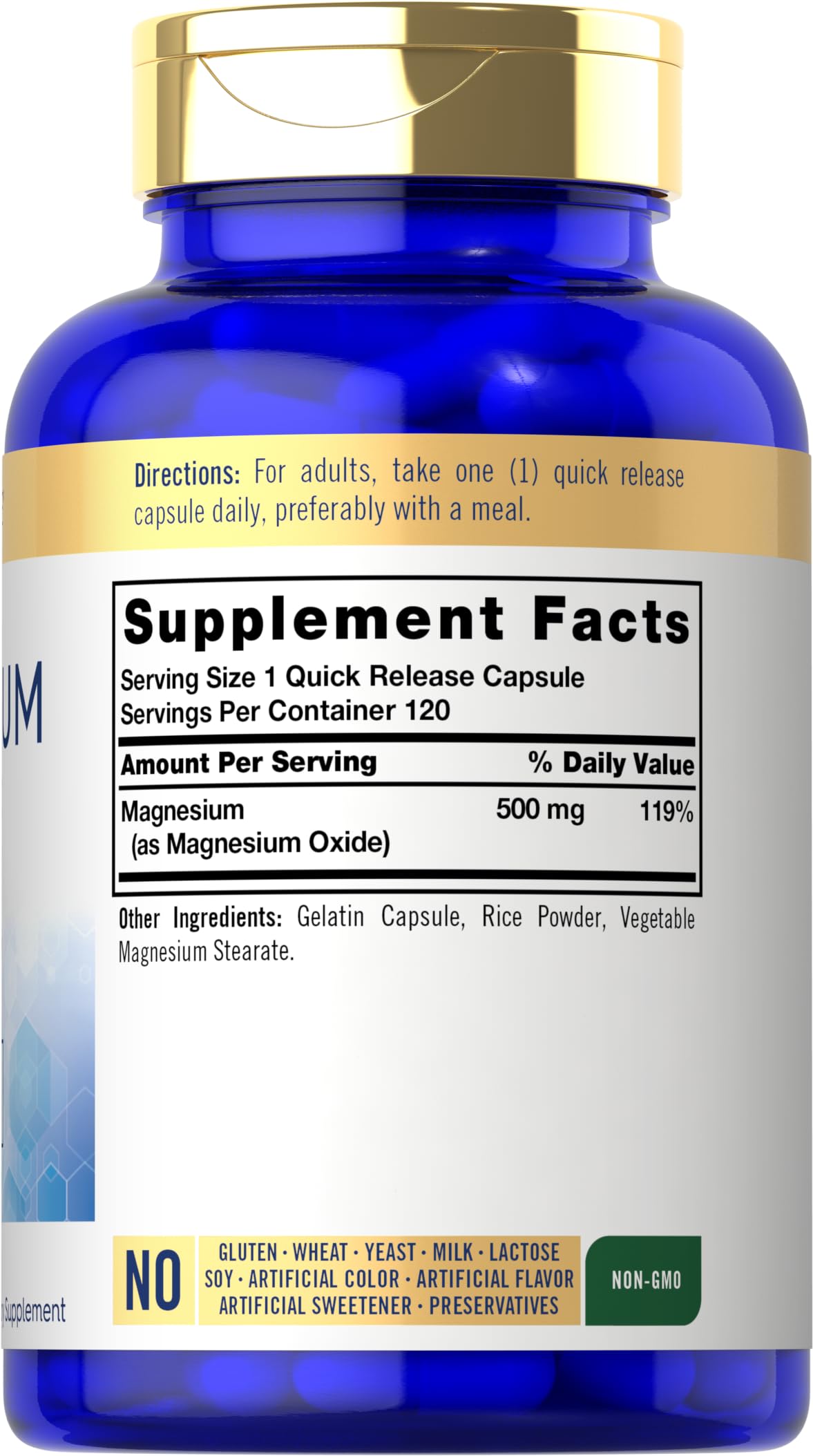 Carlyle Oxyde de Magnésium 500mg boîte ouverte