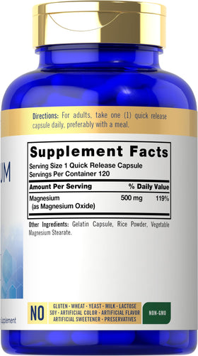Carlyle Oxyde de Magnésium 500mg boîte ouverte