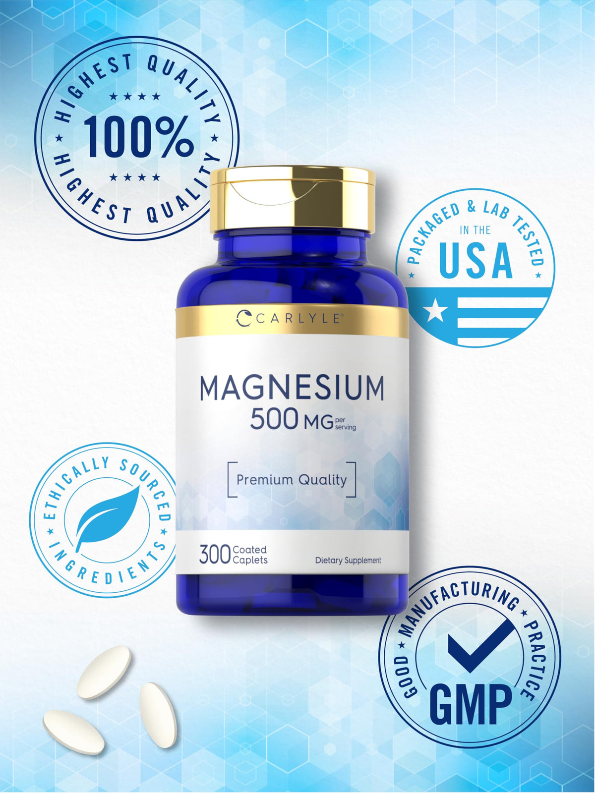 Carlyle Oxyde de Magnésium 500mg dans une main