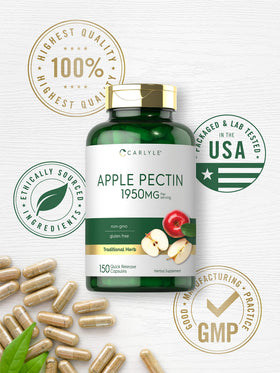 Carlyle Pectine de Pomme 1950mg flacon avec étiquette claire