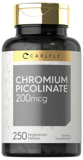Carlyle Picolinate de Chrome 200mcg comprimés végétariens en bouteille