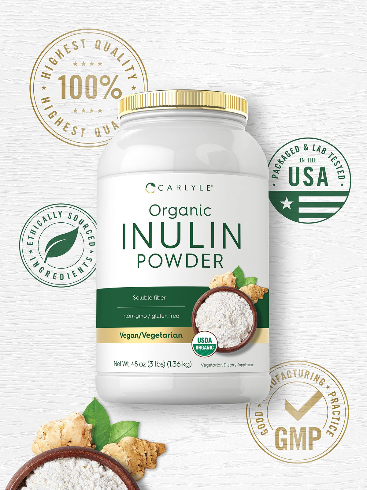 Carlyle Poudre d'Inuline Biologique 1542g dans un smoothie