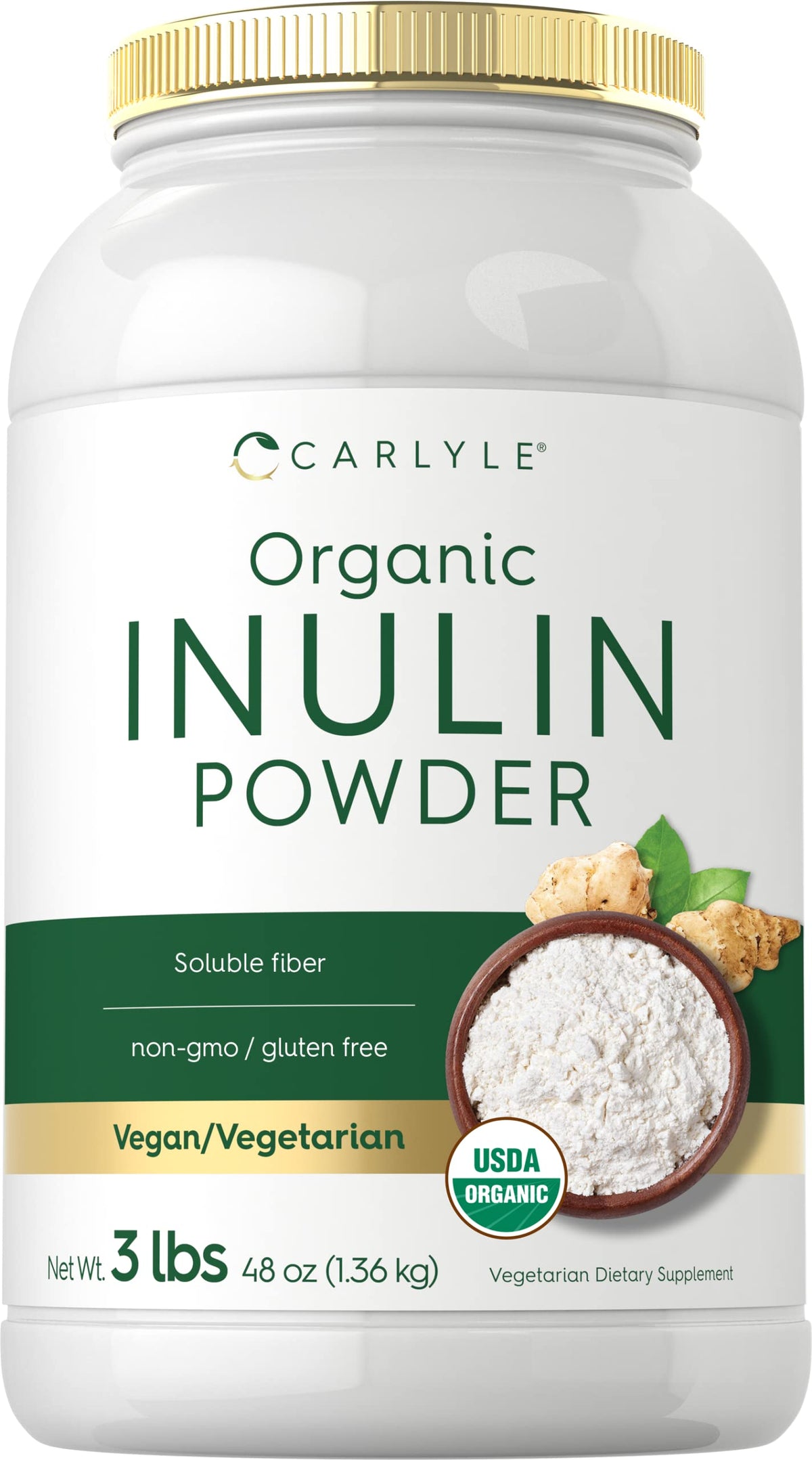 Carlyle Poudre d'Inuline Biologique 1542g vue de face