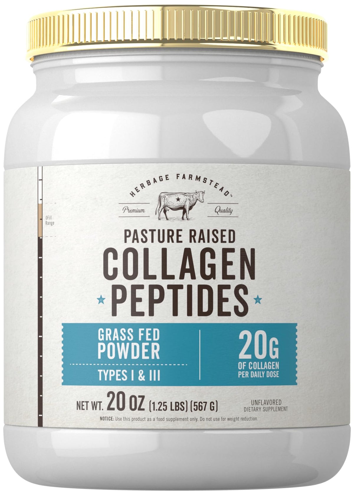 Carlyle Poudre de Collagène Peptides 20oz vue avant