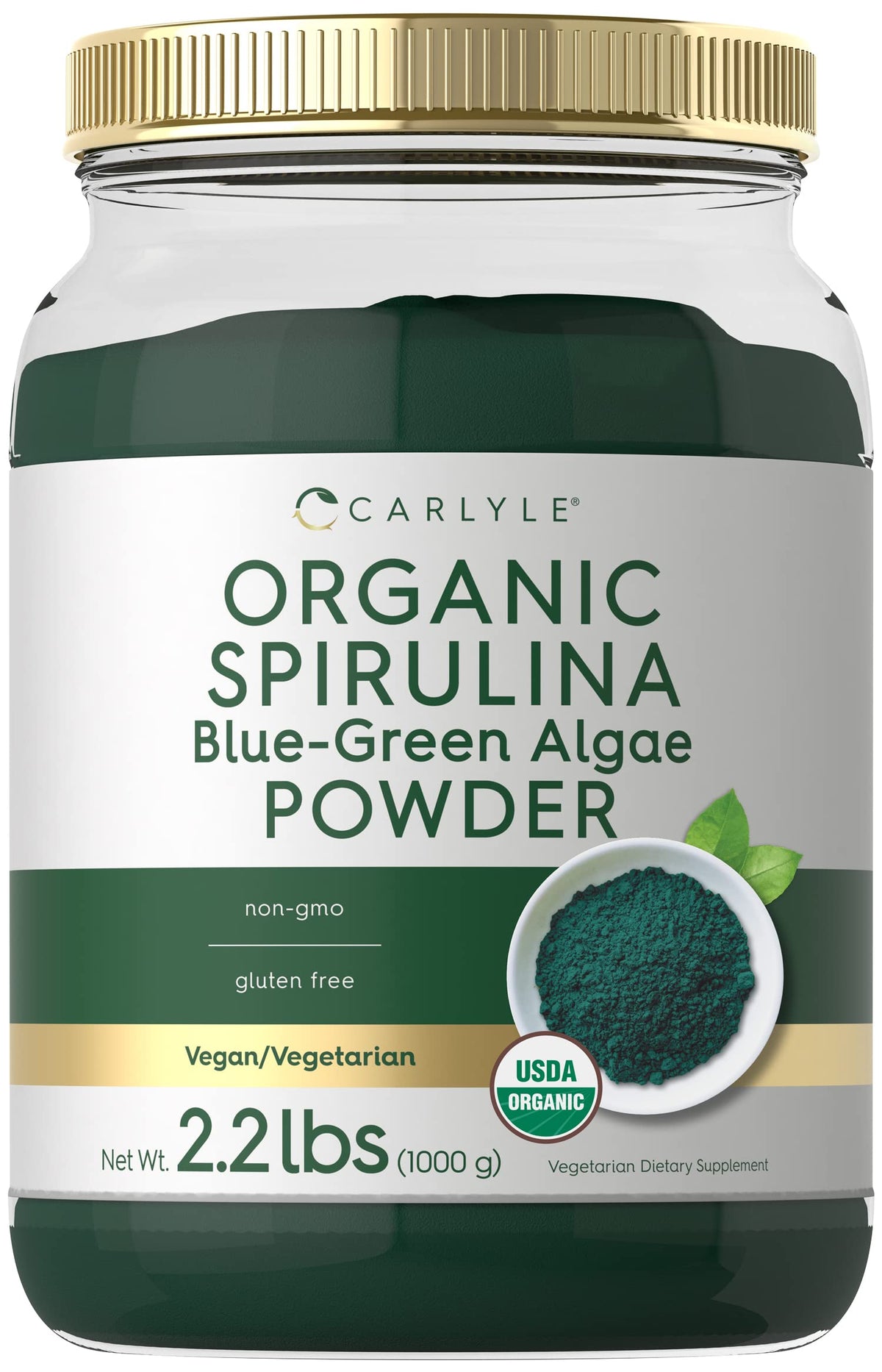 Carlyle Poudre de Spiruline Bio 1 kg, emballage avant