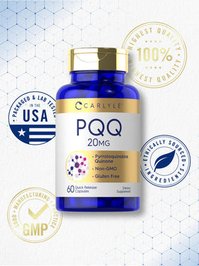 Carlyle PQQ Complément Alimentaire 20 mg arrière de la boîte
