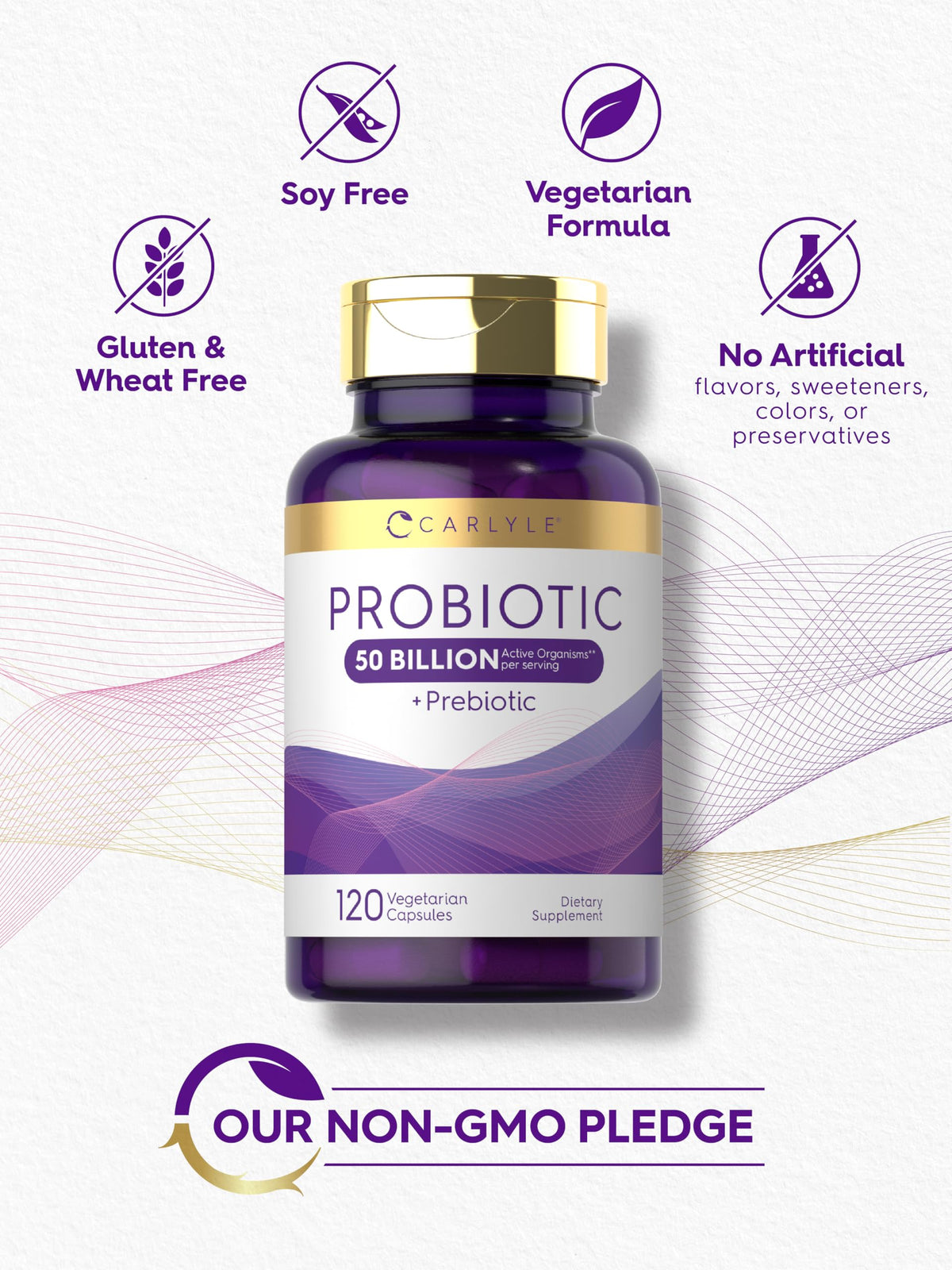 Carlyle Probiotiques capsules en gros plan