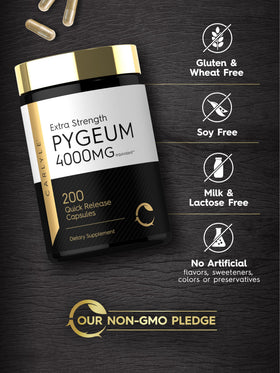 Carlyle Pygeum Africanum Écorce 200 Capsules avec un verre d'eau