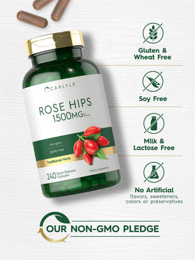 Carlyle Rose Hips 1500mg capsules à libération rapide