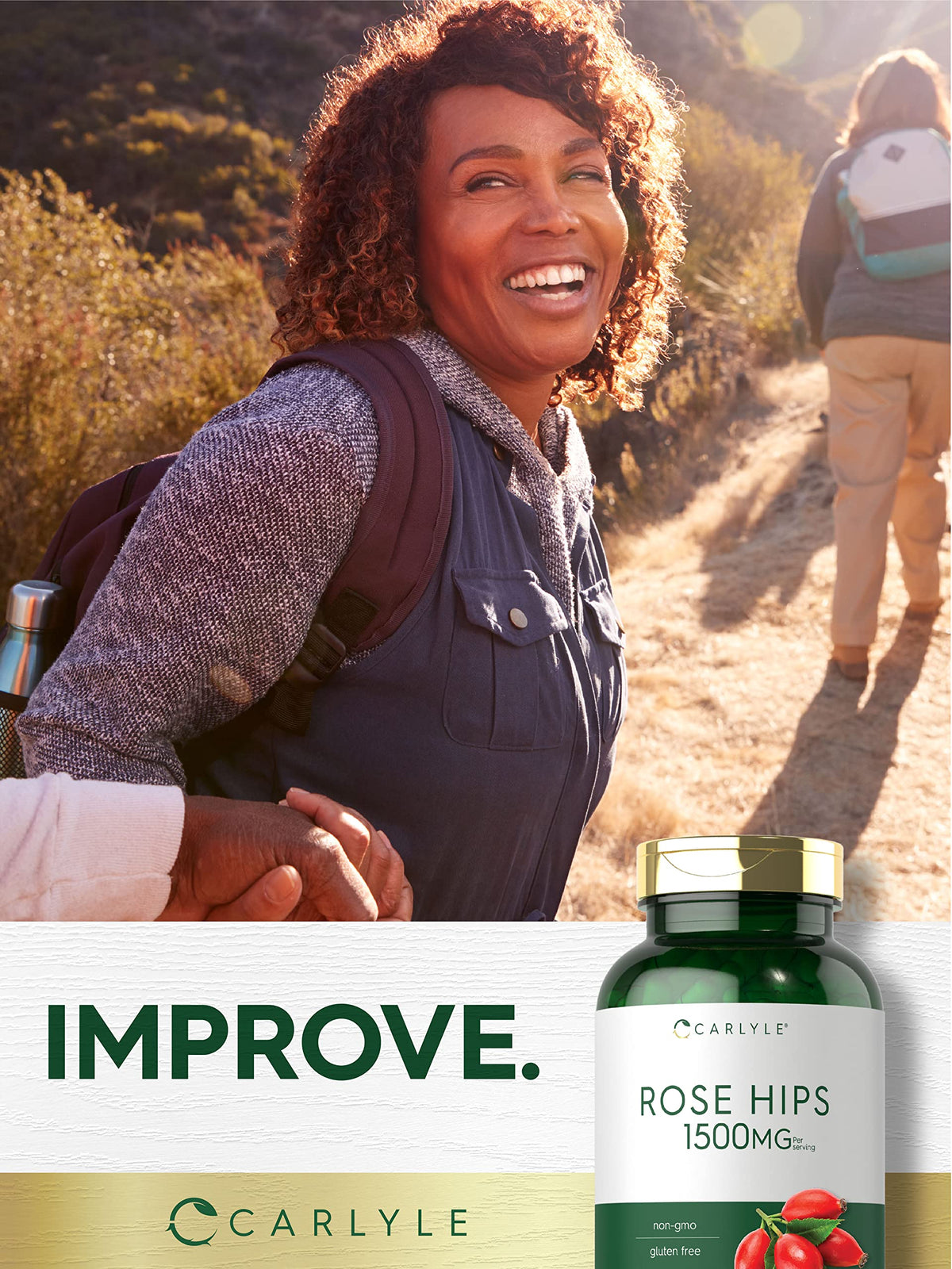 Carlyle Rose Hips 1500mg capsules avec ingrédients