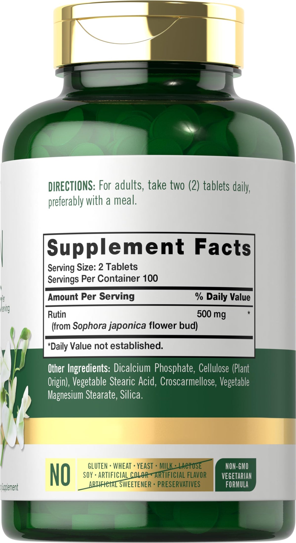 Carlyle Rutin 500mg comprimés en boîte vue de côté