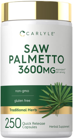 Carlyle Saw Palmetto 250 capsules - vue de l'emballage avant