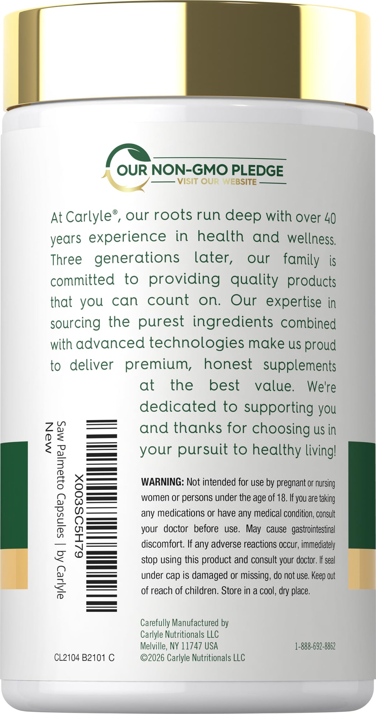 Carlyle Saw Palmetto capsules - prise en main