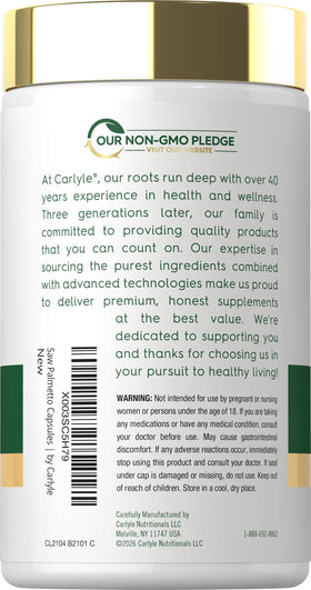 Carlyle Saw Palmetto capsules - prise en main