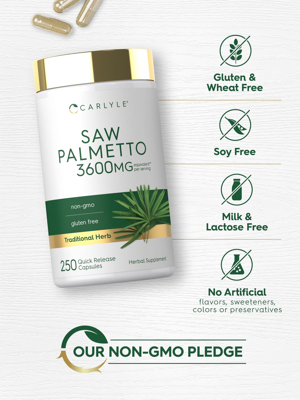 Carlyle Saw Palmetto - ingrédients sur l'emballage